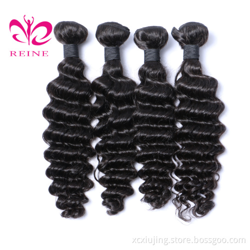 Lace Frontal Closure With Bundles 9A Brazilian Virgin Hair Deep Wave With Closure Mink Brazilian Hair Weave Bundle With Closures